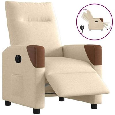 Non communiqué vidaXL Fauteuil réglable électrique tissu crème Crème - Publicité Non communiqué vidaXL Fauteuil réglable électrique tissu crème Crème - Publicité