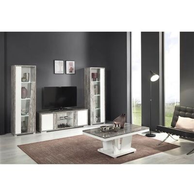 Non communiqué DENYS - Ensemble Salon Laqué Blanc et Effet Bois Taupe - Altobuy Blanc - Publicité Non communiqué DENYS - Ensemble Salon Laqué Blanc et Effet Bois Taupe - Altobuy Blanc - Publicité