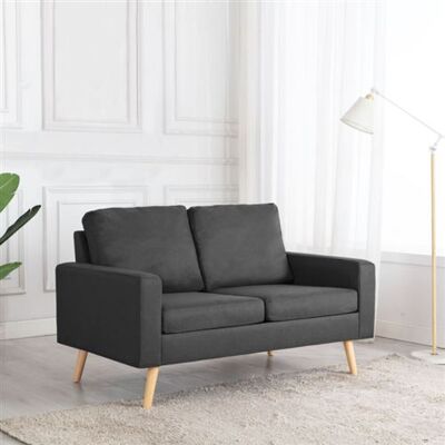 Non communiqué vidaXL Canapé à 2 places Gris foncé Tissu gris foncé - Publicité Non communiqué vidaXL Canapé à 2 places Gris foncé Tissu gris foncé - Publicité