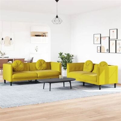 Non communiqué vidaXL Ensemble de Canapés 2 pcs avec Coussins, Canapés avec Accoudoirs et Pieds, Meubles de Salon Salle de Séjour, Moderne, 3209263 Jaune - Publicité Non communiqué vidaXL Ensemble de Canapés 2 pcs avec Coussins, Canapés avec Accoudoirs et Pieds, Meubles de Salon Salle de Séjour, Moderne, 3209263 Jaune - Publicité
