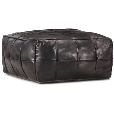 vidaXL Cuir de chèvre authentique 60x60x30 cm Pouf - Pouf - Publicité vidaXL Cuir de chèvre authentique 60x60x30 cm Pouf - Pouf - Publicité