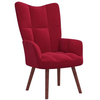 Non communiqué Chaise de relaxation Rouge bordeaux Velours rouge - Publicité Non communiqué Chaise de relaxation Rouge bordeaux Velours rouge - Publicité