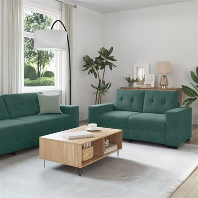 vidaXL Ensemble de Canapés - Velours Vert Modulaire - Sofa Set - Publicité vidaXL Ensemble de Canapés - Velours Vert Modulaire - Sofa Set - Publicité