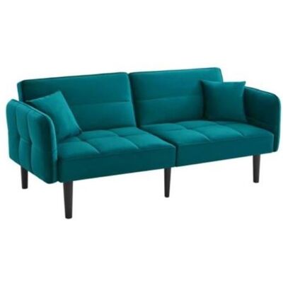 Non communiqué YeMaster Canapé-lit réglable 2-en-1, canapé moderne, canapé double avec revêtement en velours, accoudoirs rabattables, 176*78*76cm, vert bijou vert bijou - Publicité Non communiqué YeMaster Canapé-lit réglable 2-en-1, canapé moderne, canapé double avec revêtement en velours, accoudoirs rabattables, 176*78*76cm, vert bijou vert bijou - Publicité