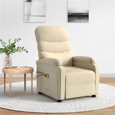 Non communiqué vidaXL Fauteuil électrique de massage Crème Tissu Crème - Publicité Non communiqué vidaXL Fauteuil électrique de massage Crème Tissu Crème - Publicité