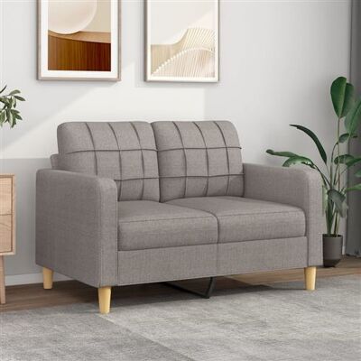 Non communiqué vidaXL Canapé à 2 places Taupe 120 cm Tissu Taupe - Publicité Non communiqué vidaXL Canapé à 2 places Taupe 120 cm Tissu Taupe - Publicité