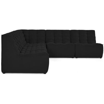 Non communiqué Canape droit LISA DESIGN 5 places en velours noir 253 x 253 x 76 cm Noir - Publicité Non communiqué Canape droit LISA DESIGN 5 places en velours noir 253 x 253 x 76 cm Noir - Publicité