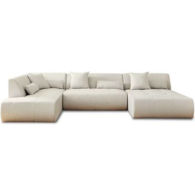 Non communiqué Onyx - canapé modulable panoramique d'angle gauche 7 places - en tissu - Beige Beige - Publicité Non communiqué Onyx - canapé modulable panoramique d'angle gauche 7 places - en tissu - Beige Beige - Publicité