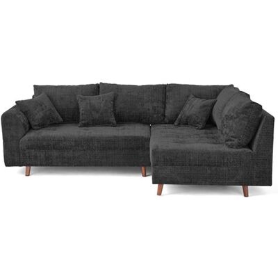 Non communiqué Rune - canapé d'angle droit 4 places en velours texturé - Gris Anthracite Gris Anthracite - Publicité Non communiqué Rune - canapé d'angle droit 4 places en velours texturé - Gris Anthracite Gris Anthracite - Publicité