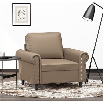 Vidaxl - Fauteuil en cuir synthétique couleur cappuccino 60 cm - Publicité Vidaxl - Fauteuil en cuir synthétique couleur cappuccino 60 cm - Publicité