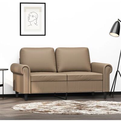 Non communiqué vidaXL Canapé à 2 places Cappuccino 120 cm Similicuir359503 Marron - Publicité Non communiqué vidaXL Canapé à 2 places Cappuccino 120 cm Similicuir359503 Marron - Publicité