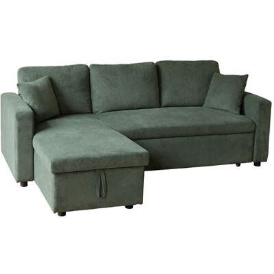 Non communiqué Canape angle fixe HAPPY GARDEN 3 places en velours vert 225 x 225 x 85 cm Vert - Publicité Non communiqué Canape angle fixe HAPPY GARDEN 3 places en velours vert 225 x 225 x 85 cm Vert - Publicité