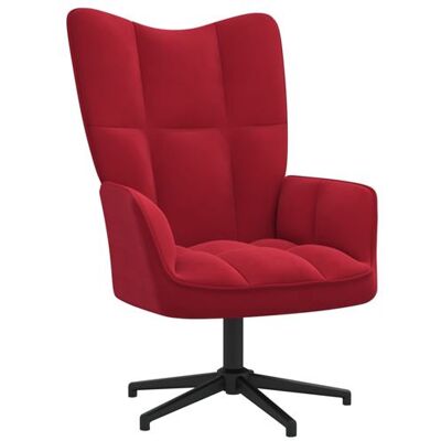 Non communiqué vidaXL Chaise de relaxation Rouge bordeaux Velours Rouge - Publicité Non communiqué vidaXL Chaise de relaxation Rouge bordeaux Velours Rouge - Publicité