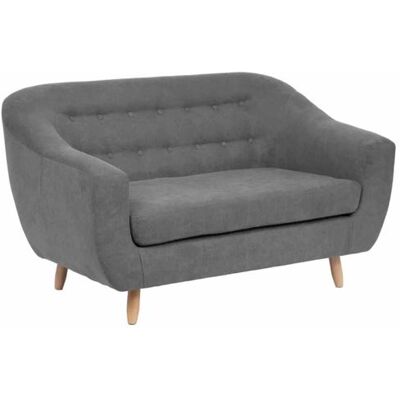 Non communiqué Atmosphera Créateur d'intérieur - Canapé 2 Places Design "Rétro" 150cm Gris Gris - Publicité Non communiqué Atmosphera Créateur d'intérieur - Canapé 2 Places Design "Rétro" 150cm Gris Gris - Publicité