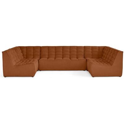 Non communiqué Canape droit LISA DESIGN 7 places en velours rouge 173 x 346 x 76 cm Terracotta - Publicité Non communiqué Canape droit LISA DESIGN 7 places en velours rouge 173 x 346 x 76 cm Terracotta - Publicité