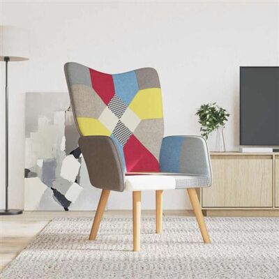 Non communiqué vidaXL Relaxstoel patchwork tissu Multicolore - Publicité Non communiqué vidaXL Relaxstoel patchwork tissu Multicolore - Publicité