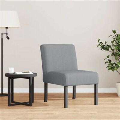 Non communiqué vidaXL Fauteuil sans accoudoirs gris clair tissu Gris - Publicité Non communiqué vidaXL Fauteuil sans accoudoirs gris clair tissu Gris - Publicité