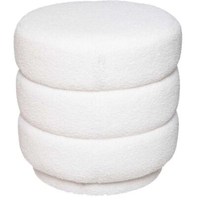 Non communiqué Atmosphera - Pouf en bouclette KEMI - Blanc - KEMI Blanc - Publicité Non communiqué Atmosphera - Pouf en bouclette KEMI - Blanc - KEMI Blanc - Publicité