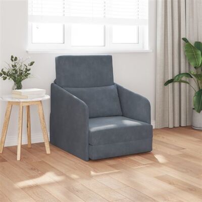 Non communiqué Canapé lit de sol 2 en 1 gris foncé 65x80x83 cm en velours Gris foncé - Publicité Non communiqué Canapé lit de sol 2 en 1 gris foncé 65x80x83 cm en velours Gris foncé - Publicité