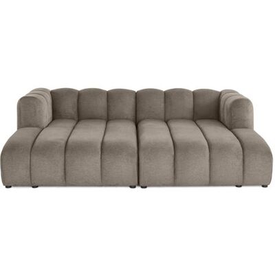 Non communiqué Canape droit LISA DESIGN 3 places en tissu marron 226 x 226 x 70 cm Taupe - Publicité Non communiqué Canape droit LISA DESIGN 3 places en tissu marron 226 x 226 x 70 cm Taupe - Publicité