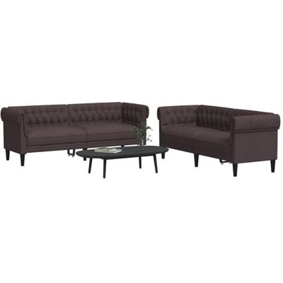 Non communiqué vidaXL 2-delige Loungeset stof donkerbruin3209203 Marron - Publicité Non communiqué vidaXL 2-delige Loungeset stof donkerbruin3209203 Marron - Publicité