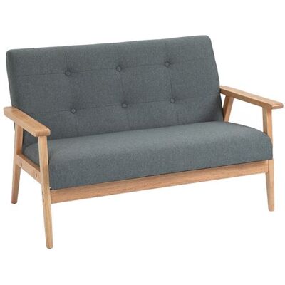 Non communiqué Canapé 2 places style scandinave dim. 115l x 66,5P x 73H cm bois tissu gris Gris - Publicité Non communiqué Canapé 2 places style scandinave dim. 115l x 66,5P x 73H cm bois tissu gris Gris - Publicité
