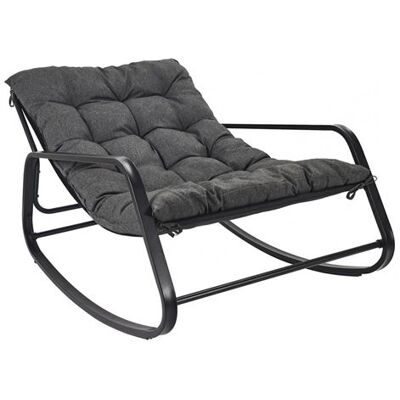 Non communiqué Fauteuil à Bascule Anthracite avec Coussin Capitonné - VIDIA - ALTOBUY Gris - Publicité Non communiqué Fauteuil à Bascule Anthracite avec Coussin Capitonné - VIDIA - ALTOBUY Gris - Publicité