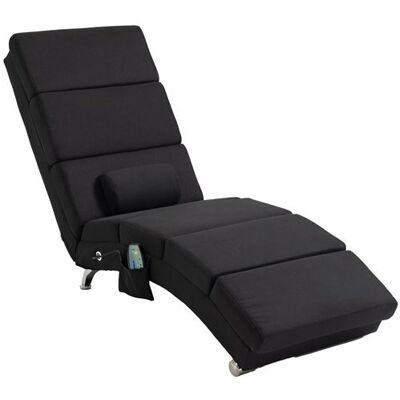 Non communiqué Fauteuil relax massant chauffant design contemporain - chaise longue d'intérieur - piètement métal chromé tissu noir Noir - Publicité Non communiqué Fauteuil relax massant chauffant design contemporain - chaise longue d'intérieur - piètement métal chromé tissu noir Noir - Publicité