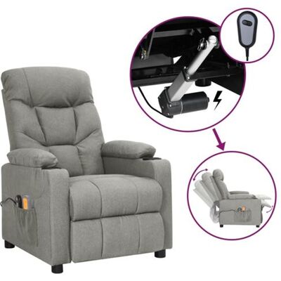 Non communiqué Fauteuil électrique de massage Gris clair Tissu Gris - Publicité Non communiqué Fauteuil électrique de massage Gris clair Tissu Gris - Publicité