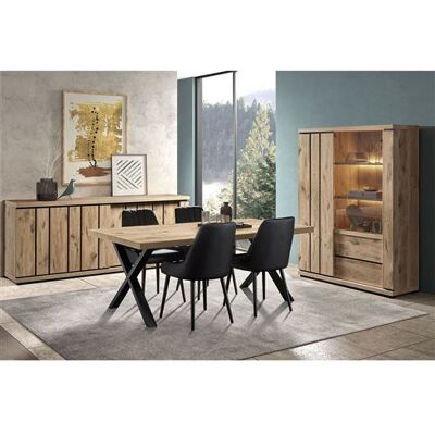 Non communiqué Séjour avec Table 200 Piétement X Effet Claustra Finition Canyon - PHILEAS - ALTOBUY Marron - Publicité Non communiqué Séjour avec Table 200 Piétement X Effet Claustra Finition Canyon - PHILEAS - ALTOBUY Marron - Publicité