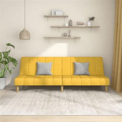 vidaXL Canapé-Lit Jaune 2-en-1 Tissu 200x84.5x69cm - Publicité vidaXL Canapé-Lit Jaune 2-en-1 Tissu 200x84.5x69cm - Publicité
