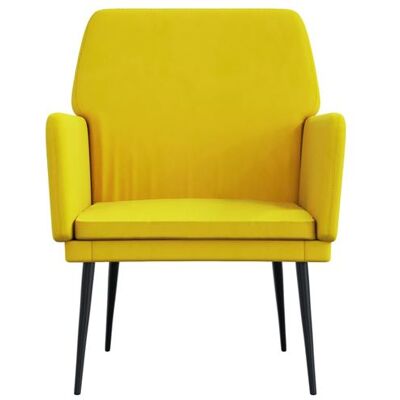 Fauteuil Velours Jaune Vidaxl - Mobilier Relaxant - Publicité Fauteuil Velours Jaune Vidaxl - Mobilier Relaxant - Publicité