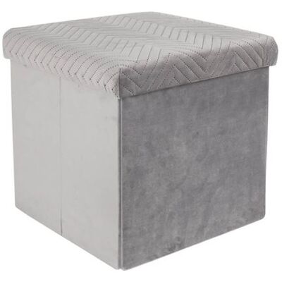 Non communiqué Coffre Pouf Pliable Velours Gris Clair - FLOY - ALTOBUY Gris - Publicité Non communiqué Coffre Pouf Pliable Velours Gris Clair - FLOY - ALTOBUY Gris - Publicité