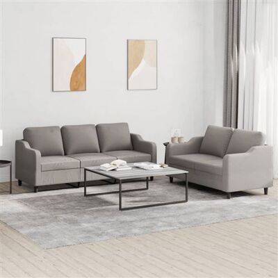 Non communiqué vidaXL Ensemble de canapés 2 pcs avec coussins Taupe Tissu3201841 Taupe - Publicité Non communiqué vidaXL Ensemble de canapés 2 pcs avec coussins Taupe Tissu3201841 Taupe - Publicité