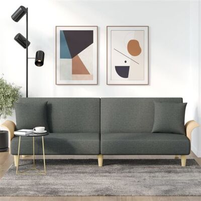 Non communiqué vidaXL Slaapbank met armleuningen stof donkergrijs351844 Gris foncé - Publicité Non communiqué vidaXL Slaapbank met armleuningen stof donkergrijs351844 Gris foncé - Publicité
