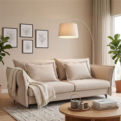 Non communiqué Canape droit MAISON AUBERTIN 3 places en tissu beige 165 x 256 x 101 cm Beige - Publicité Non communiqué Canape droit MAISON AUBERTIN 3 places en tissu beige 165 x 256 x 101 cm Beige - Publicité