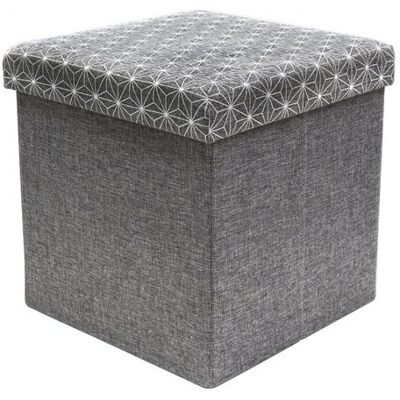 Non communiqué Pouf-Coffre Pliable Gris Foncé Motif Géométrique - LOFF - ALTOBUY Gris - Publicité Non communiqué Pouf-Coffre Pliable Gris Foncé Motif Géométrique - LOFF - ALTOBUY Gris - Publicité