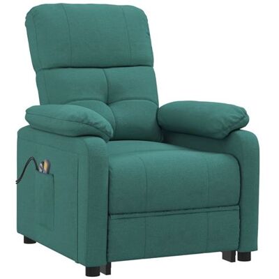 Non communiqué vidaXL Fauteuil électrique de massage Vert foncé Tissu Vert - Publicité Non communiqué vidaXL Fauteuil électrique de massage Vert foncé Tissu Vert - Publicité