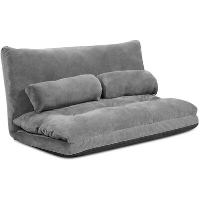 Non communiqué Canapé-lit Paresseux Pliable GIANTEX , Canapé de Sol Réglable 90°-180° à 6 Positions avec 2 Oreillers Gris Gris - Publicité Non communiqué Canapé-lit Paresseux Pliable GIANTEX , Canapé de Sol Réglable 90°-180° à 6 Positions avec 2 Oreillers Gris Gris - Publicité