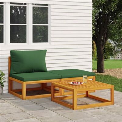 Ensemble de Jardin vidaXL en Bois d'Acacia avec Coussins - Publicité Ensemble de Jardin vidaXL en Bois d'Acacia avec Coussins - Publicité
