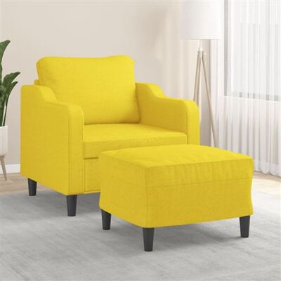 Fauteuil jaune clair avec repose-pieds - Fauteuil avec repose-pieds - Publicité Fauteuil jaune clair avec repose-pieds - Fauteuil avec repose-pieds - Publicité