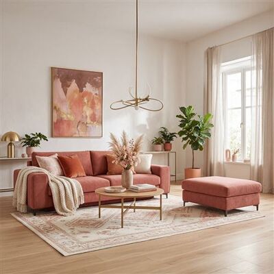 Non communiqué Pouf Fiesole en velours rose Rose - Publicité Non communiqué Pouf Fiesole en velours rose Rose - Publicité