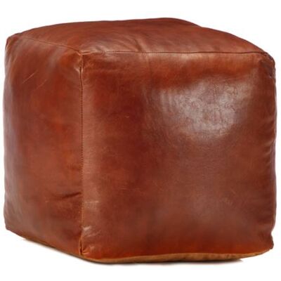 vidaXL Pouf Marron Clair - Rembourrage en coton - 40x40x40 cm - Pouf - Publicité vidaXL Pouf Marron Clair - Rembourrage en coton - 40x40x40 cm - Pouf - Publicité
