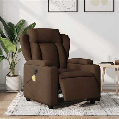 Non communiqué vidaXL Fauteuil de massage, relaxation électrique réglable tissu marron Marron - Publicité Non communiqué vidaXL Fauteuil de massage, relaxation électrique réglable tissu marron Marron - Publicité
