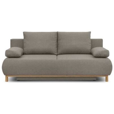 Banquette Convertible Mika Beige - Structure en Bois Léger - Publicité Banquette Convertible Mika Beige - Structure en Bois Léger - Publicité