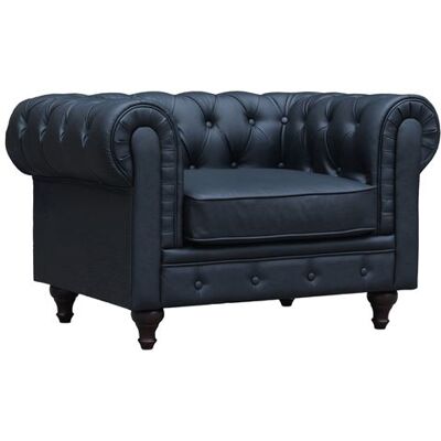 Habitat et Jardin Fauteuil Chesterfield "Aliza" - 111 x 82 x 70 cm - Noir 6 - Publicité Habitat et Jardin Fauteuil Chesterfield "Aliza" - 111 x 82 x 70 cm - Noir 6 - Publicité