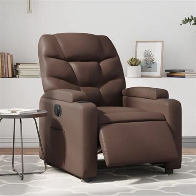 Non communiqué vidaXL Fauteuil réglable électrique similicuir marron Marron - Publicité Non communiqué vidaXL Fauteuil réglable électrique similicuir marron Marron - Publicité