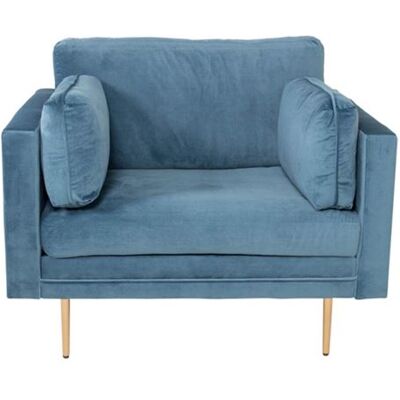 Venture Home - Fauteuil Boel Bleu - Style Scandinave - Publicité Venture Home - Fauteuil Boel Bleu - Style Scandinave - Publicité