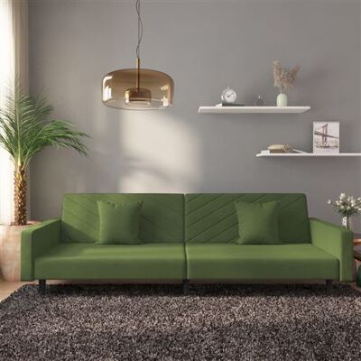 Canapé-lit en velours vert foncé 2 places - vidaXL - Publicité Canapé-lit en velours vert foncé 2 places - vidaXL - Publicité