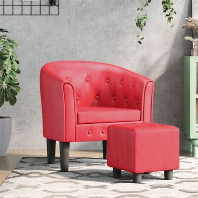 Non communiqué Chaise cabriolet avec repose pied rouge similicuir Rouge - Publicité Non communiqué Chaise cabriolet avec repose pied rouge similicuir Rouge - Publicité
